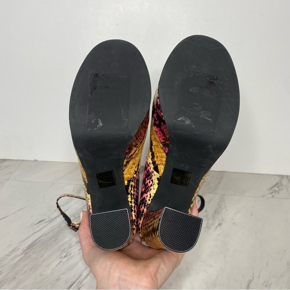 Jeffrey Campbell Okurr Chunky Platform Snakeprint Leather Pump 7 1/2 - Picture 15 of 16